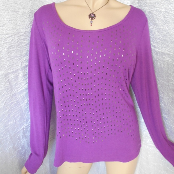 Calvin Klein Sweaters - Nwt $39 CALVIN KLEIN XL Orchid Purple Top Sweater